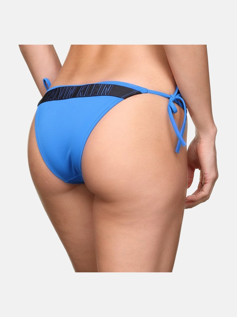 Bas de maillot Tanga unie - Calvin Klein Bleu - Kiabi