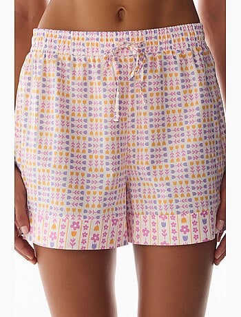 Bas de pyjama short à fleurs penti