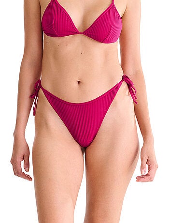 Bas maillot brésilien de bain échancré à nouettes florida
