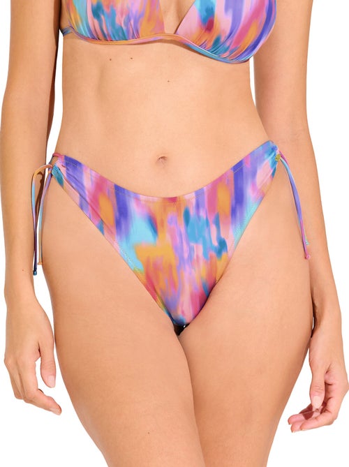 Bas maillot brésilien de bain échancré à nouettes jersey - Kiabi Bas maillot brésilien de bain échancré à nouettes jersey - Kiabi