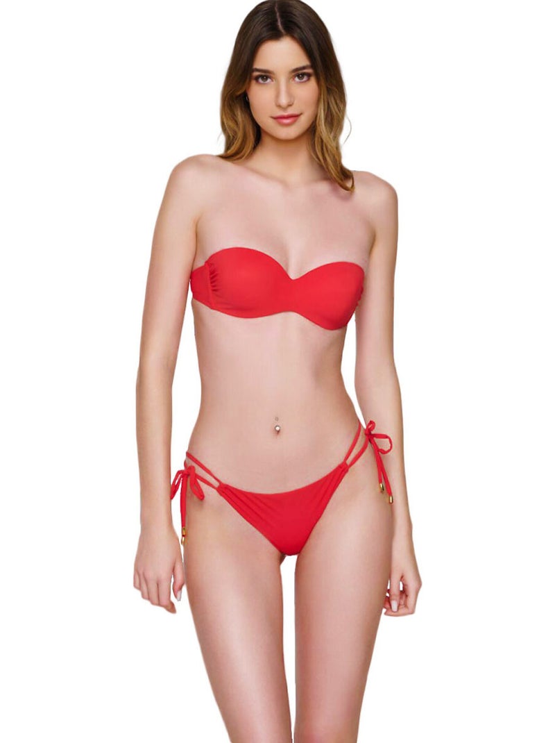 Bas maillot de bain brésilien blue sense Rouge - Kiabi