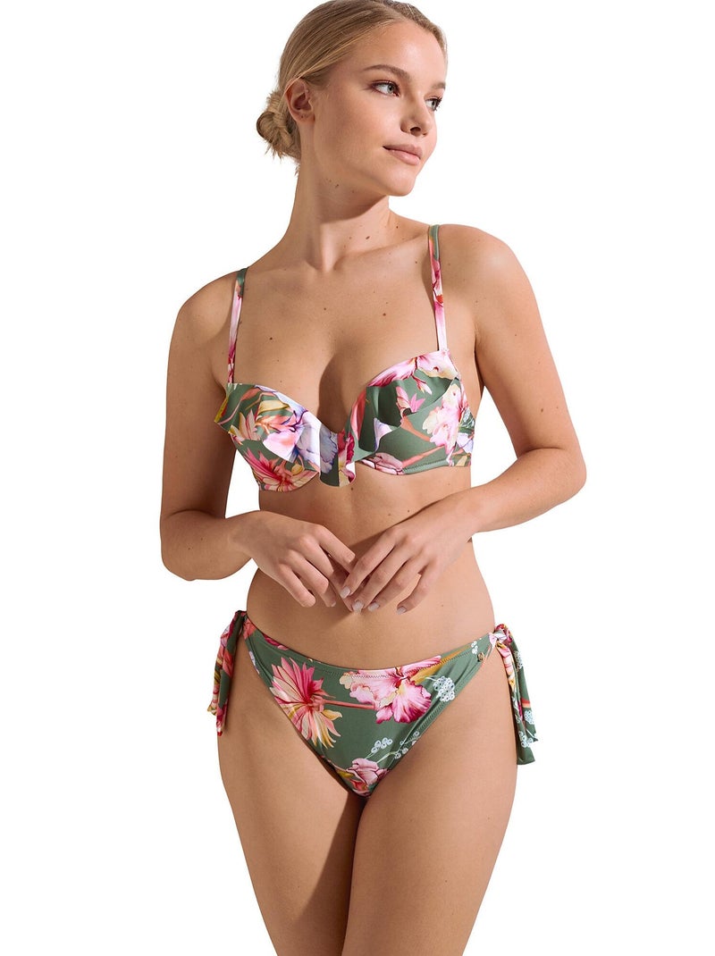 Bas maillot slip de bain à nouettes rimini Vert - Kiabi
