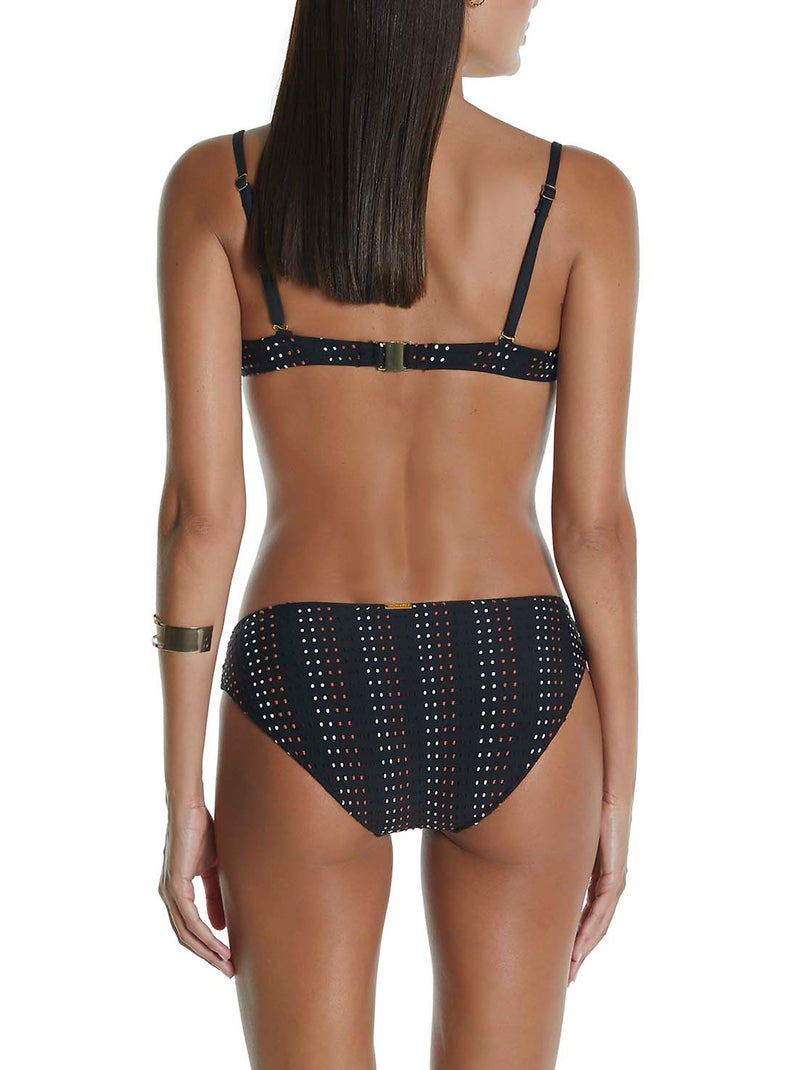 Bas maillot slip de bain bikini plumetti noir Noir - Kiabi