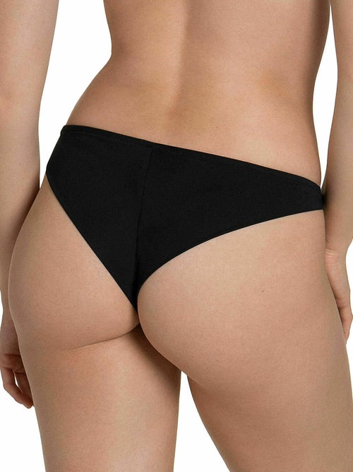 Bas maillot slip de bain brésilien guaraja noir - Kiabi Bas maillot slip de bain brésilien guaraja noir - Kiabi
