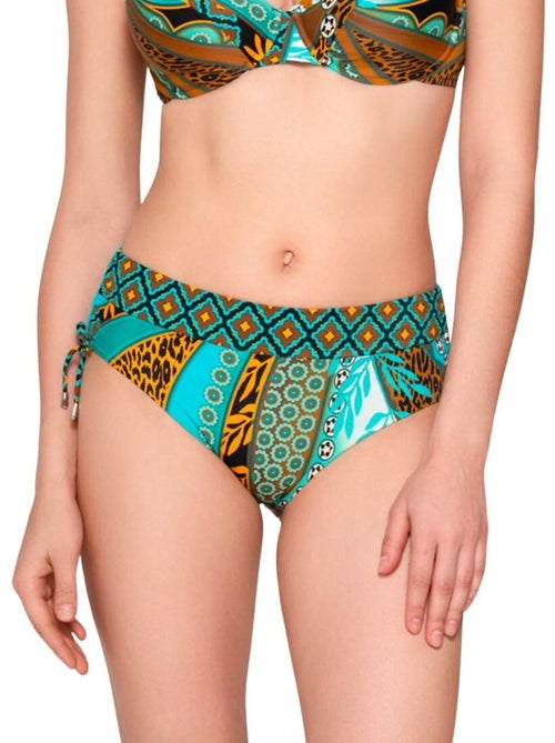 Bas maillot slip de bain côtés froncés jade - Kiabi Bas maillot slip de bain côtés froncés jade - Kiabi