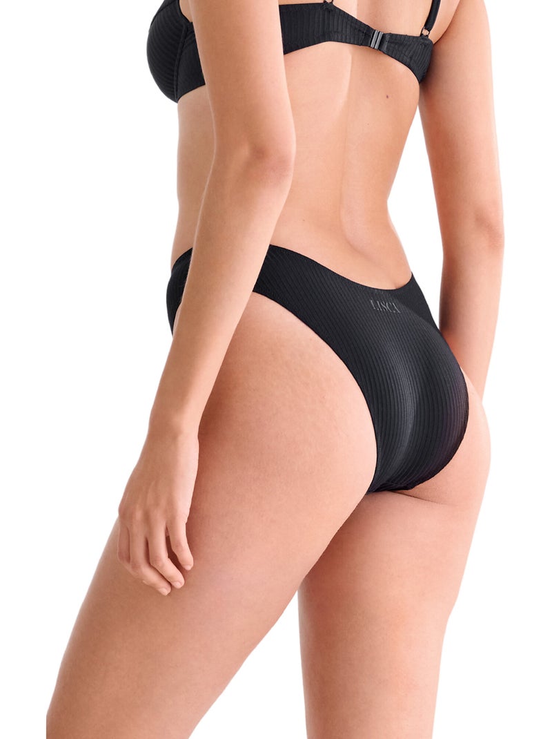Bas maillot slip de bain échancré florida Noir - Kiabi