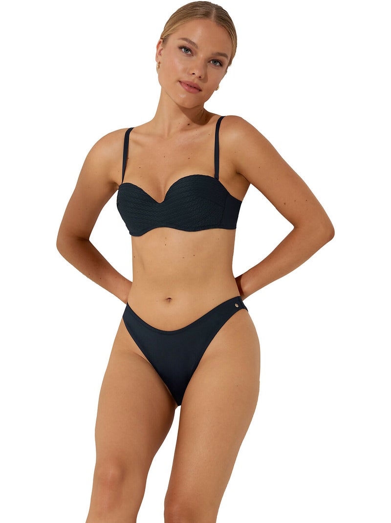 Bas maillot slip de bain échancré sardinia Bleu - Kiabi
