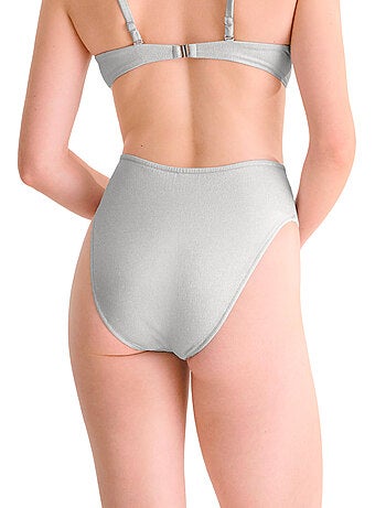 Bas maillot slip de bain échancré taille haute blue lagoon