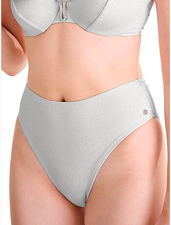 Bas maillot slip de bain échancré taille haute blue lagoon