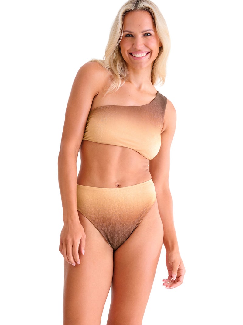 Bas maillot slip de bain échancré taille haute cairo Jaune - Kiabi