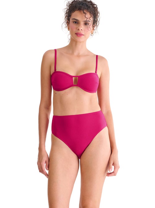 Bas maillot slip de bain échancré taille haute florida - Kiabi