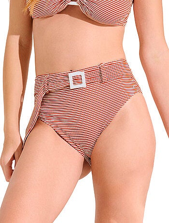 Bas maillot slip de bain échancré taille haute lascari