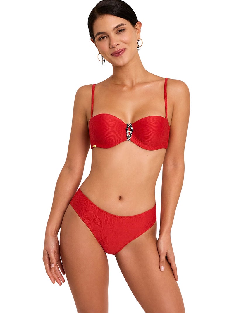 Bas maillot slip de bain nautilus Rouge - Kiabi