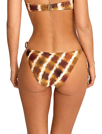 Bas maillot slip de bain taille basse à nouettes magma