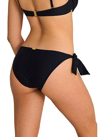 Bas maillot slip de bain taille basse à nouettes nautilus