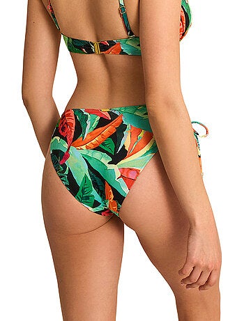 Bas maillot slip de bain taille basse à nouettes oasis