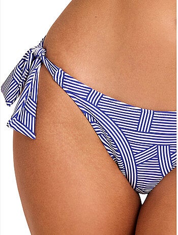 Bas maillot slip de bain taille basse à nouettes reverie