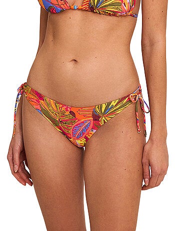 Bas maillot slip de bain taille basse à nouettes sunset