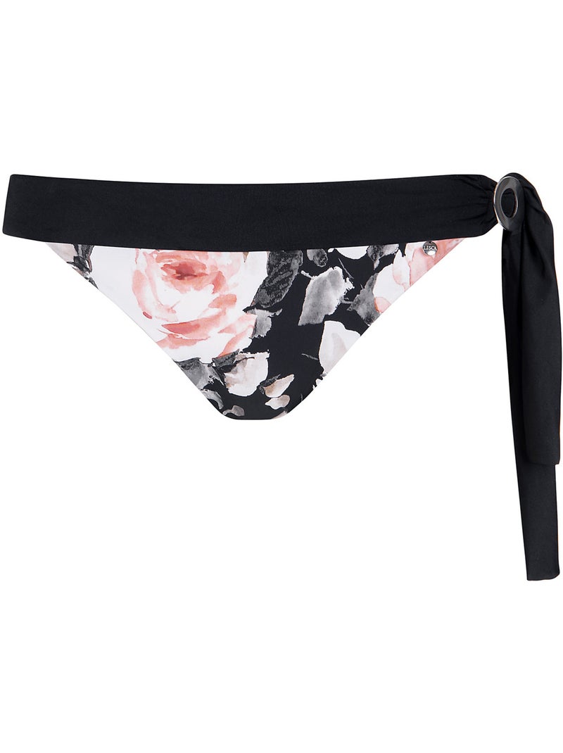Bas maillot slip de bain taille basse hawaii Noir - Kiabi