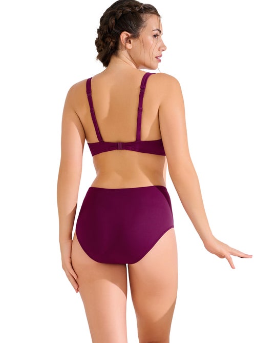 Bas maillot slip de bain taille haute amincissant uvita - Kiabi