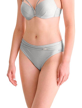 Bas maillot slip de bain taille haute blue lagoon