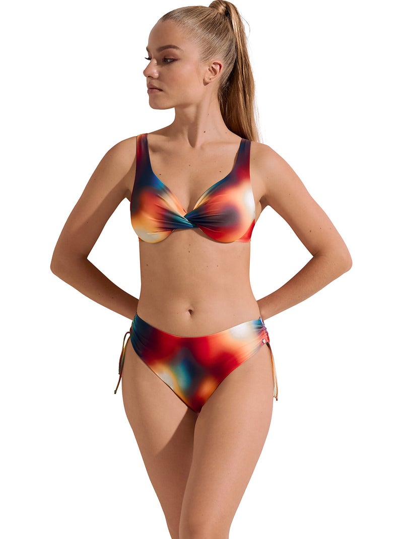 Bas maillot slip de bain taille haute côtés réglables olympia Multicolore - Kiabi