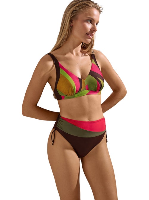 Bas maillot slip de bain taille haute côtés réglables viviero - Kiabi