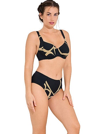 Bas maillot slip de bain taille haute gainant valencia