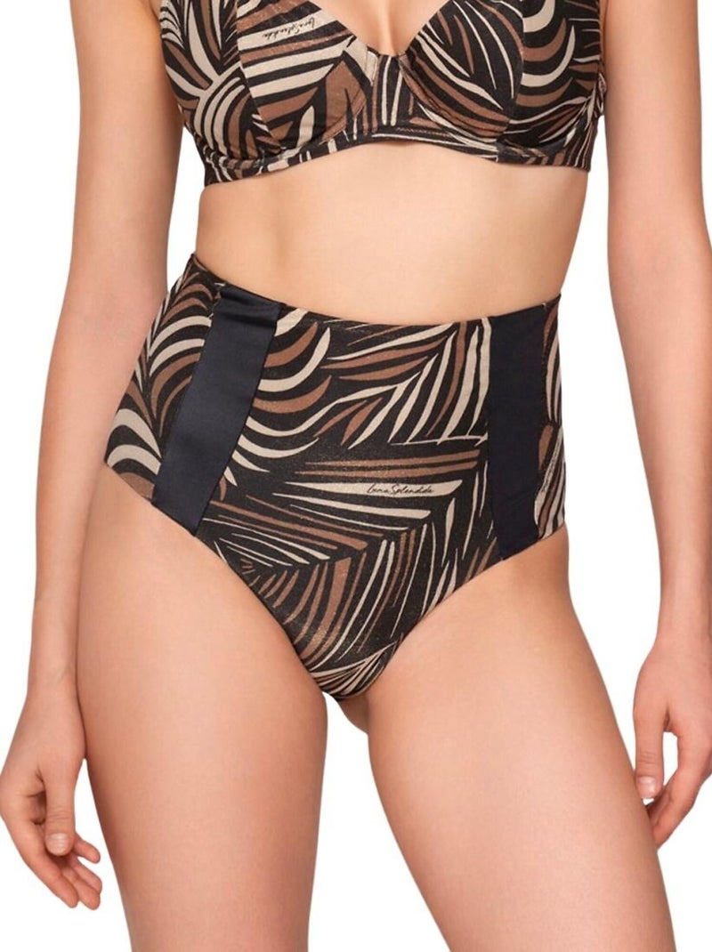 Bas maillot slip de bain taille haute martini Multicolore - Kiabi