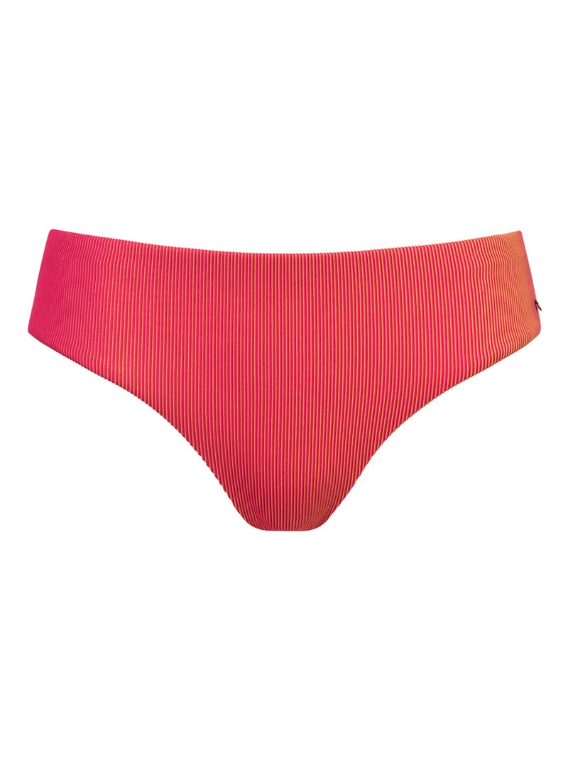 Bas maillot slip de bain taille haute nairobi Orange corail - Kiabi