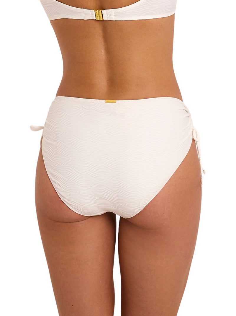 Bas maillot slip de bain taille haute nautilus Blanc - Kiabi