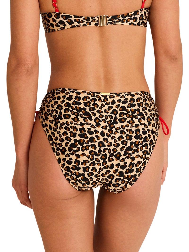 Bas maillot slip de bain taille haute nomad Marron - Kiabi