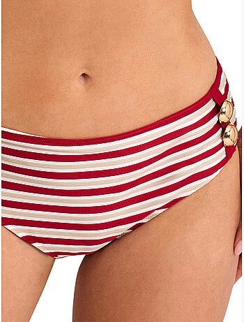 Bas maillot slip de bain taille haute sailor