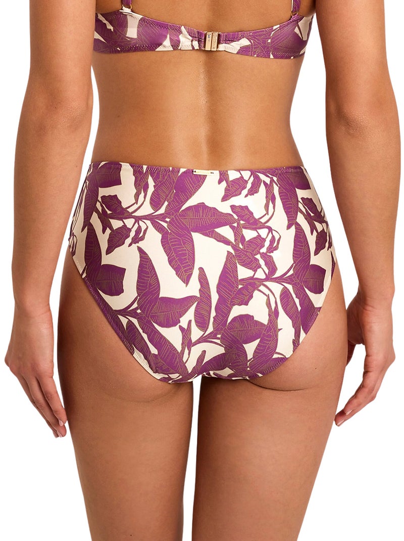 Bas maillot slip de bain taille haute salvia Blanc - Kiabi