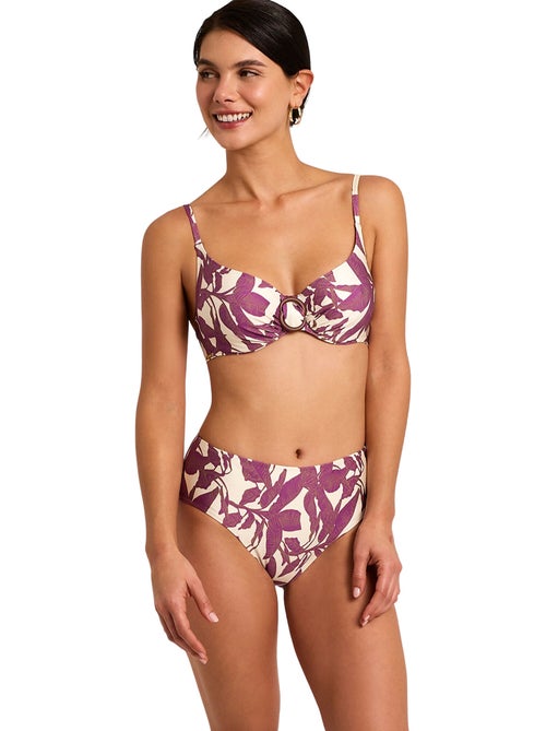 Bas maillot slip de bain taille haute salvia - Kiabi