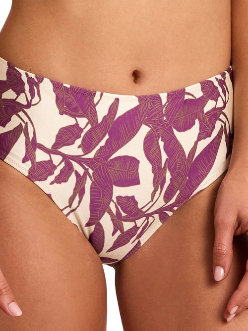 Bas maillot slip de bain taille haute salvia - Kiabi