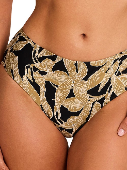 Bas maillot slip de bain taille haute salvia - Kiabi