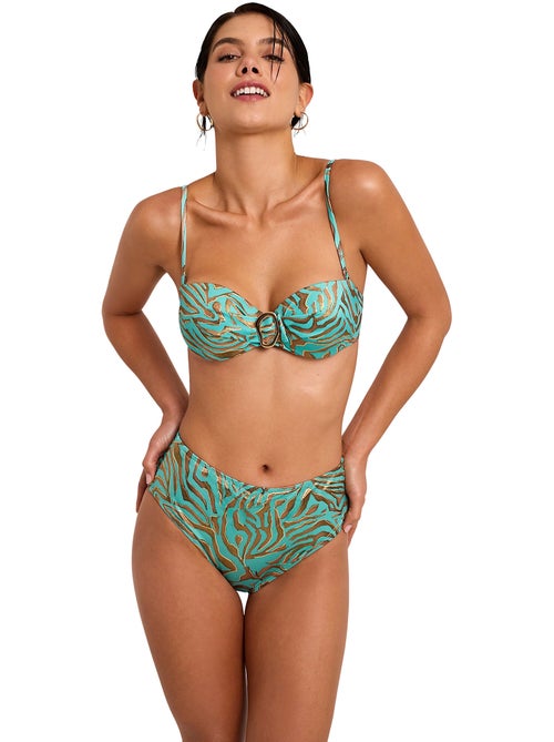 Bas maillot slip de bain taille haute utopia - Kiabi Bas maillot slip de bain taille haute utopia - Kiabi