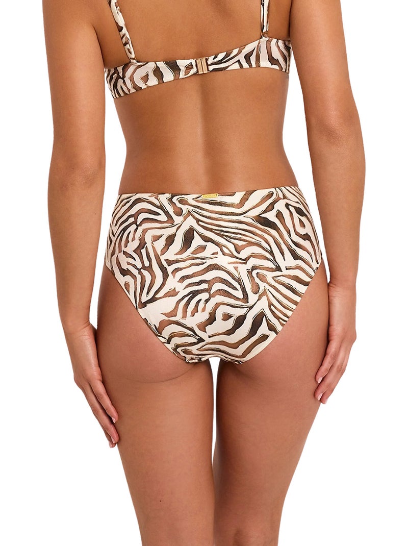 Bas maillot slip de bain taille haute utopia Ecru - Kiabi