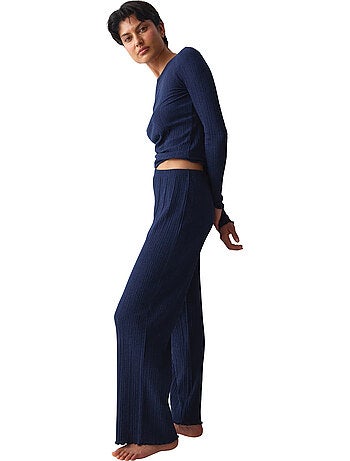 Bas pyjama pantalon versatile rib