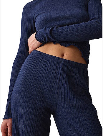 Bas pyjama pantalon versatile rib
