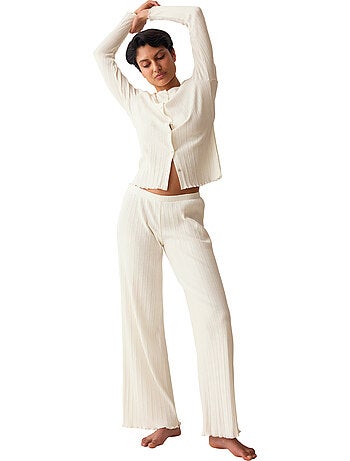 Bas pyjama pantalon versatile rib