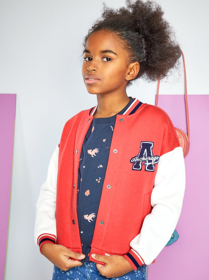 Baseballjasje in campusstijl ROSE - Kiabi