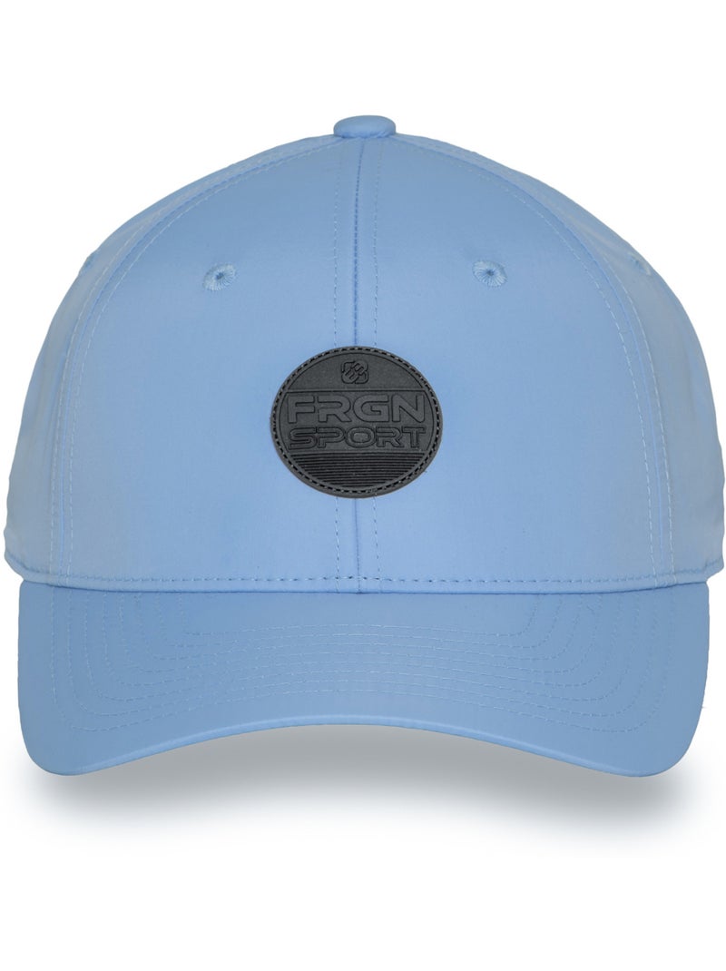 Baseballpet met ronde pu-patch en verstelbaar trekkoord frgn Blauw - Kiabi