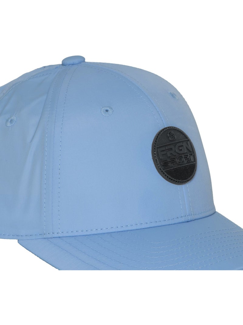 Baseballpet met ronde pu-patch en verstelbaar trekkoord frgn Blauw - Kiabi