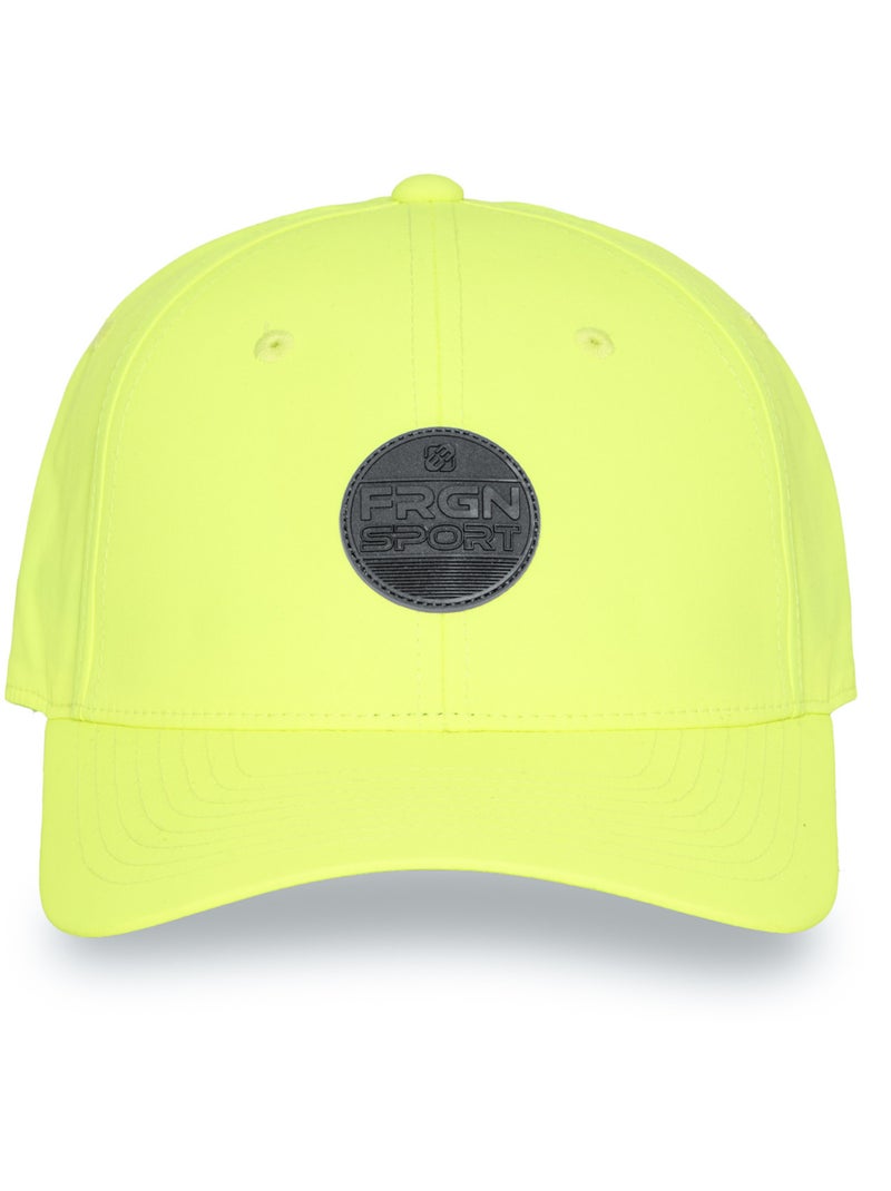 Baseballpet met ronde pu-patch en verstelbaar trekkoord frgn Geel - Kiabi
