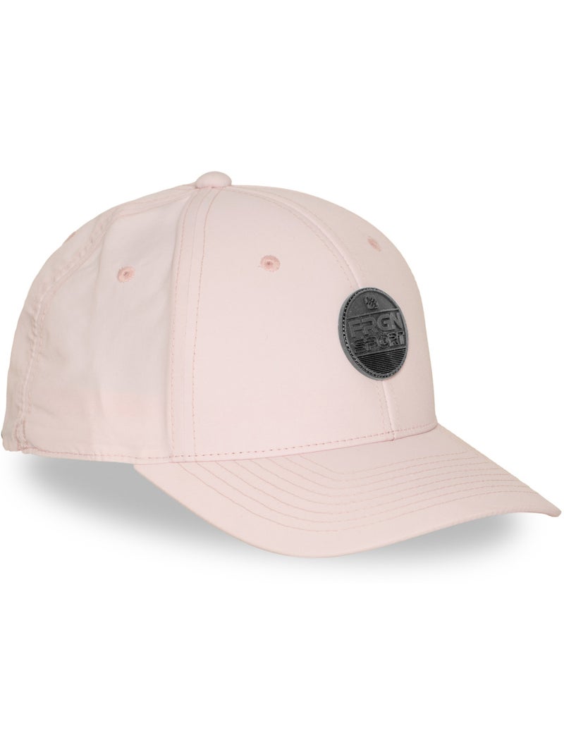 Baseballpet met ronde pu-patch en verstelbaar trekkoord frgn Roze - Kiabi