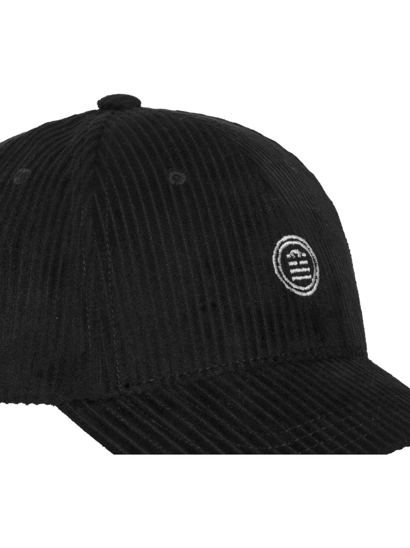Baseballpet van fluweelcorduroy Zwart - Kiabi