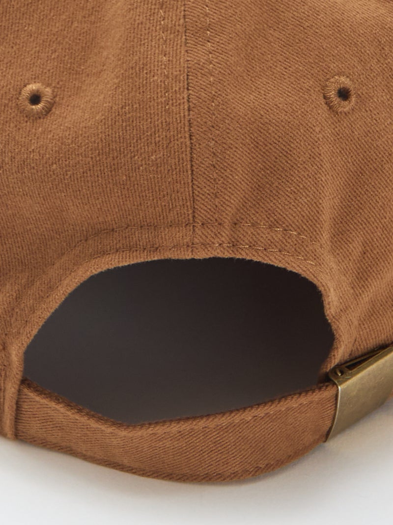 Baseballpet van katoen Bruin - Kiabi