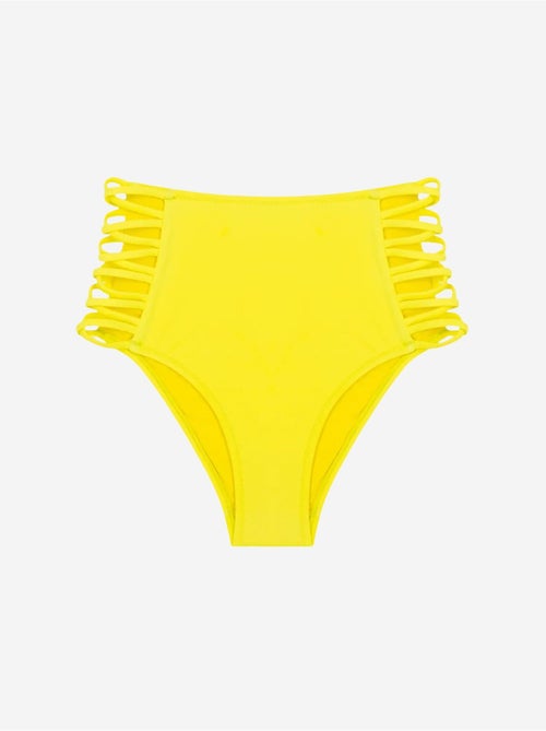 Basic bikinibroekje met hoge taille en koorddetail penti - Kiabi Basic bikinibroekje met hoge taille en koorddetail penti - Kiabi